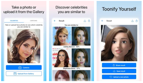 type of celebrity look-alike apps